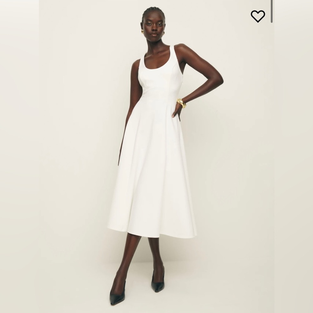 Reformation White Mikol Knit Dress L